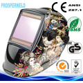 Solar power auto-darkening welding helmet